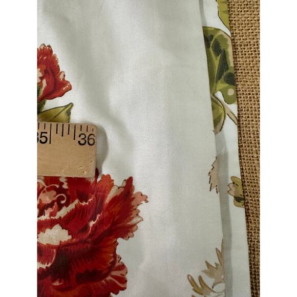 Window valances curtains white floral cotton luxury pottery barn style 78x19 - Picture 9 of 16